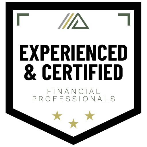 Badge - Black - Experienced & Certified Financial Professionals