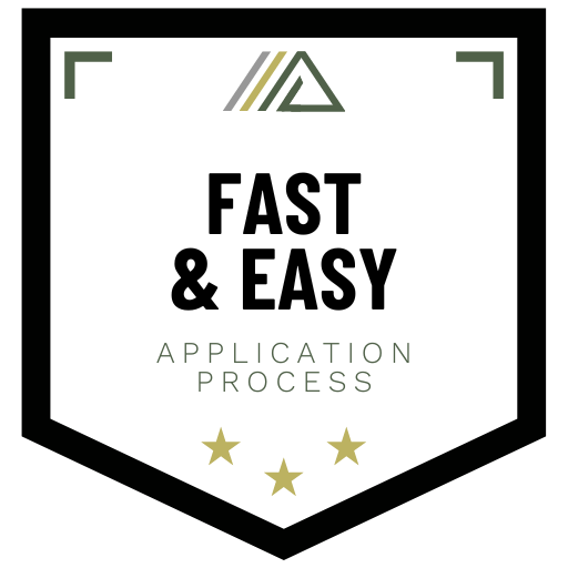 Badge - Black - Fast & Easy Application Process