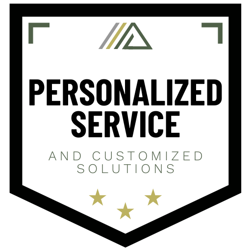Badge - Black - Personalized Service & Customized Solutions